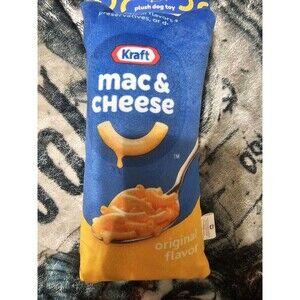 Kraft Macaroni & Cheese Plush Crinkle & Squeak Dog Toy (NEW)